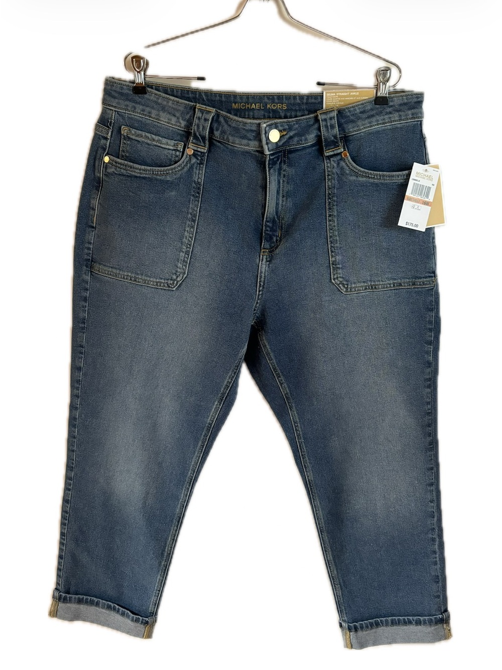 Michael Kors Women's Blue Cropped Ankle Jeans